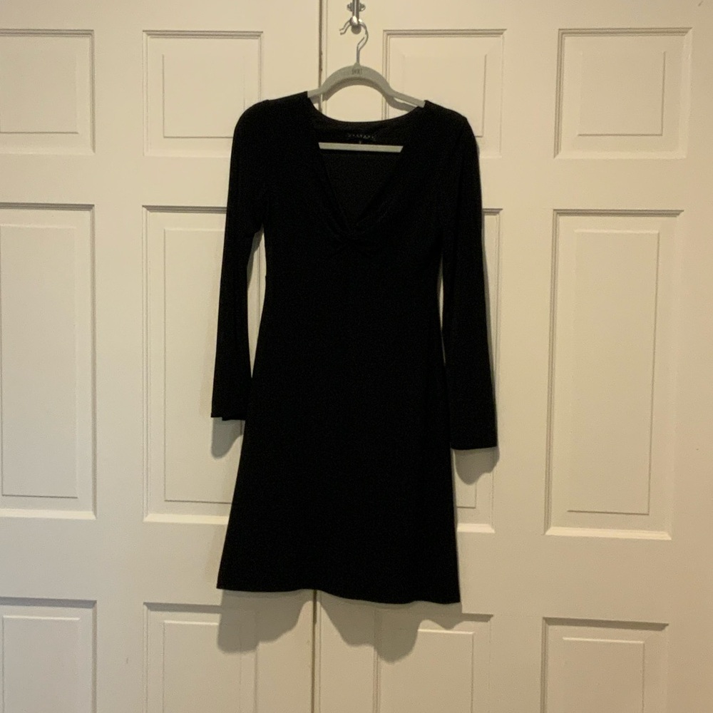 Laundry By Shelli Segal Black Long Sleeve Dress
